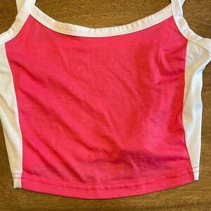 Stylish Pink and White Crop Top